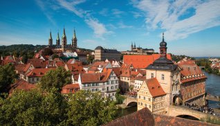 Blick über die Altstadt von Bamberg © Franken Tourismus/Holger Leue